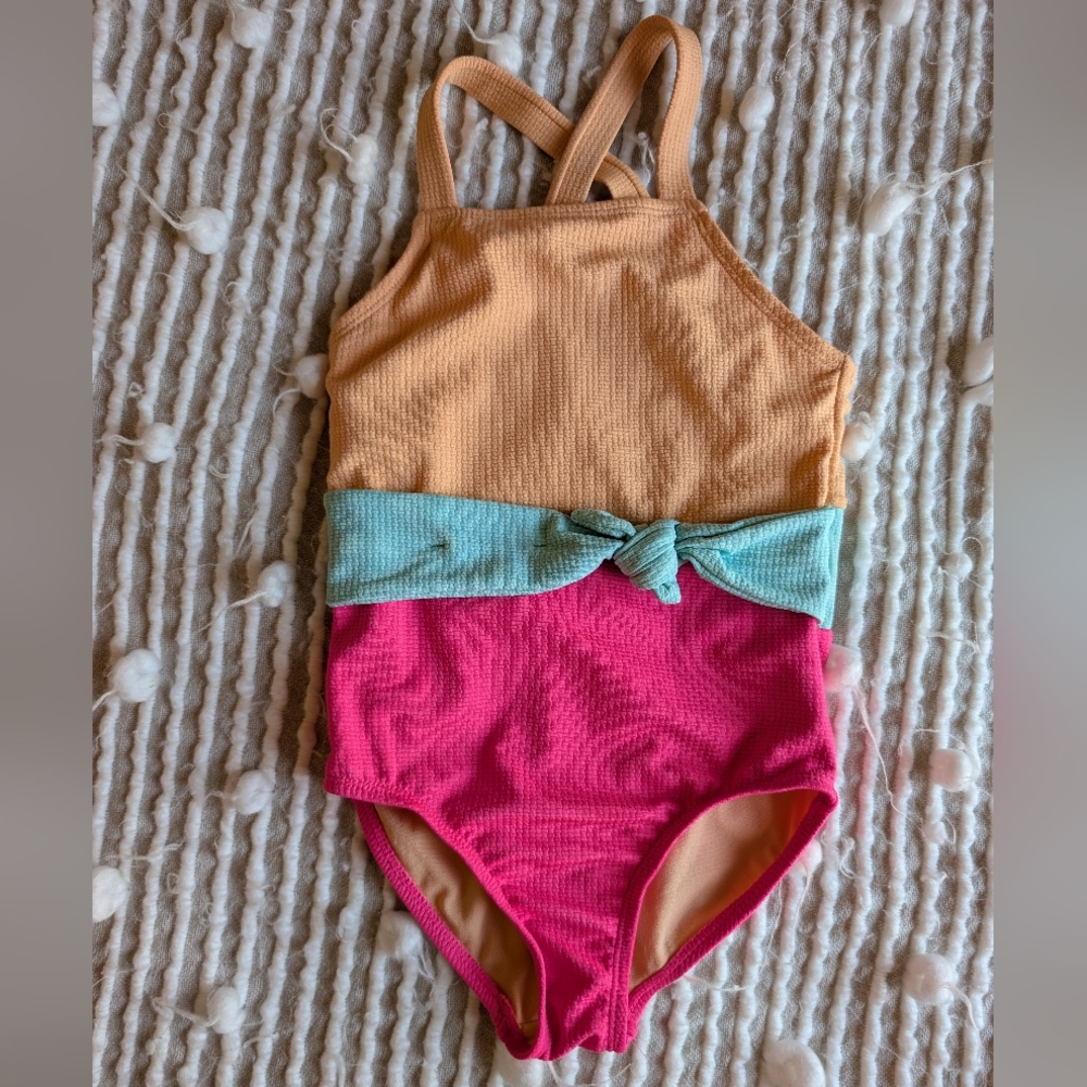 Wonder Nation Colorblock Swimsuit-size 6-6x